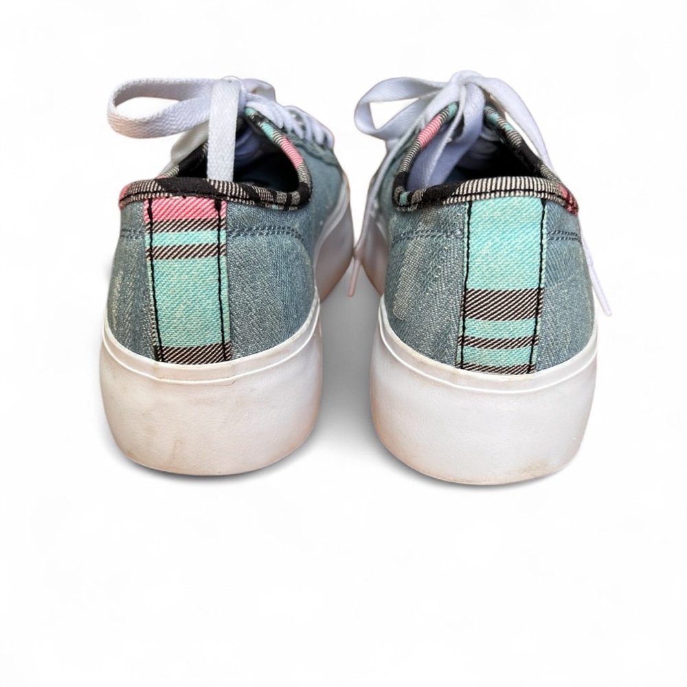 ⭐️ DC Manual Platform Denim Skate Casual Sneakers Women's Shoes Size 6.5 Vegan - Picture 5 of 10